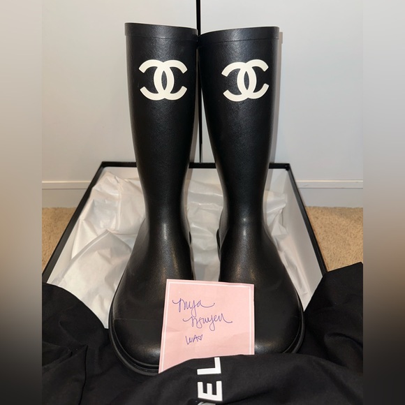 Chanel Rainboots size 38 - Black - Picture 13 of 14